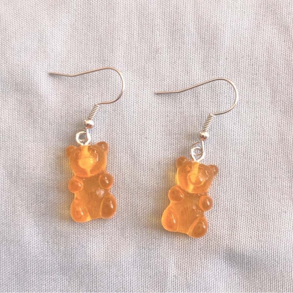 1pc Gummy Bear Dangle Earrings - Orange